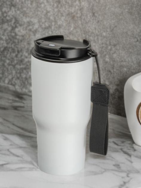 Geschenk zum Vatertag "schau ed so Bled" – Edelstahl Thermobecher 550ml mit Gravur & Drehverschluss