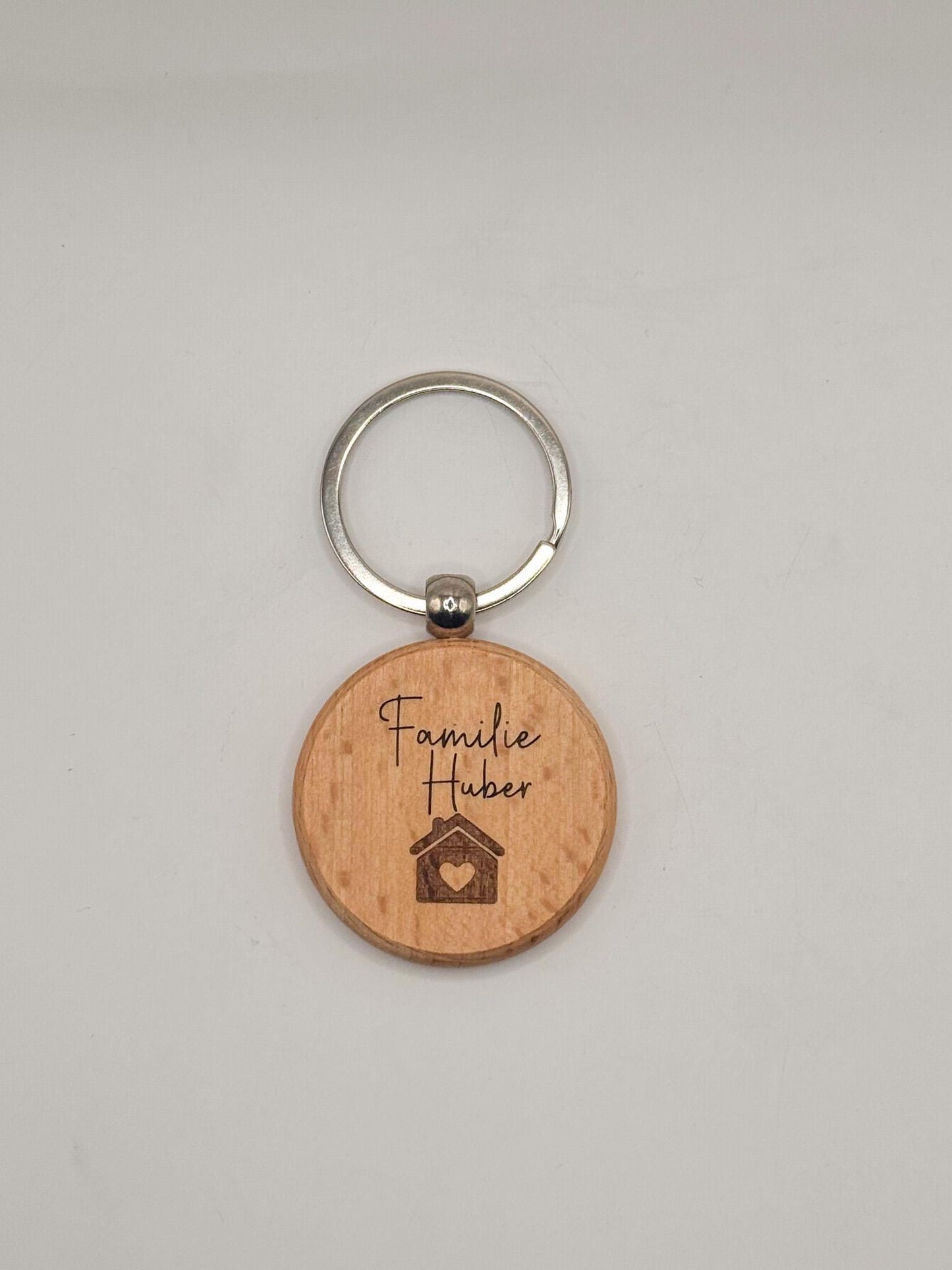 Personalisierbarer Holz-Schlüsselanhänger –Gravur mit Wunschtext/Logo | Geschenkidee für Männer & Frauen | Naturmaterial | Custom Keychain