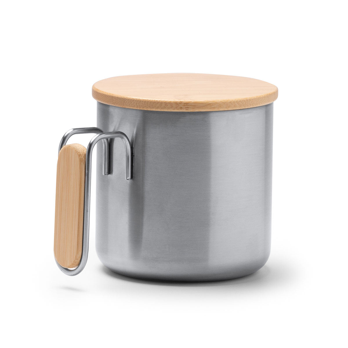 Edelstahlbecher mit Bambusdeckel – 350 ml | Nachhaltig & personalisierbar mit Gravur