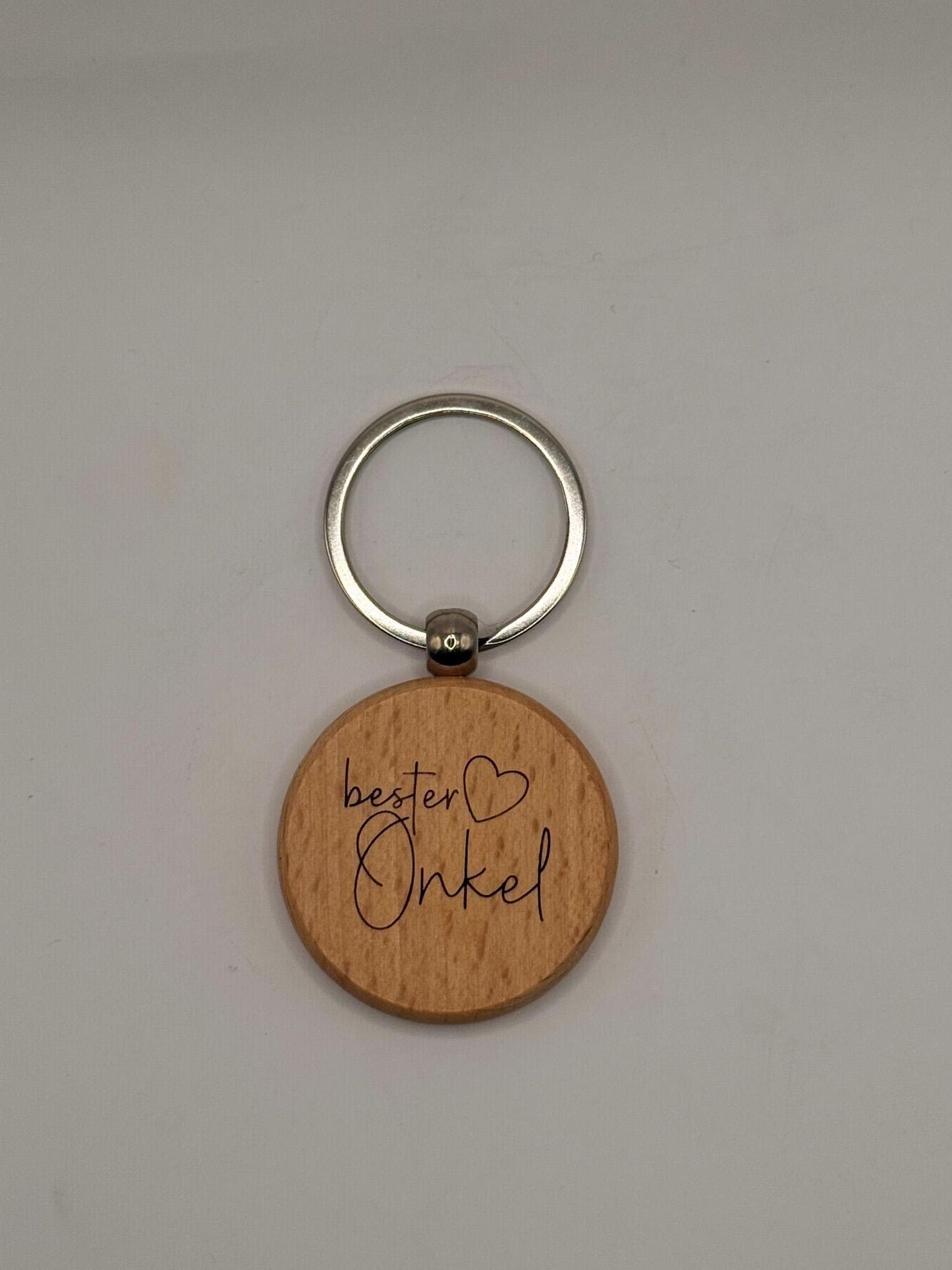 Personalisierbarer Holz-Schlüsselanhänger –Gravur mit Wunschtext/Logo | Geschenkidee für Männer & Frauen | Naturmaterial | Custom Keychain