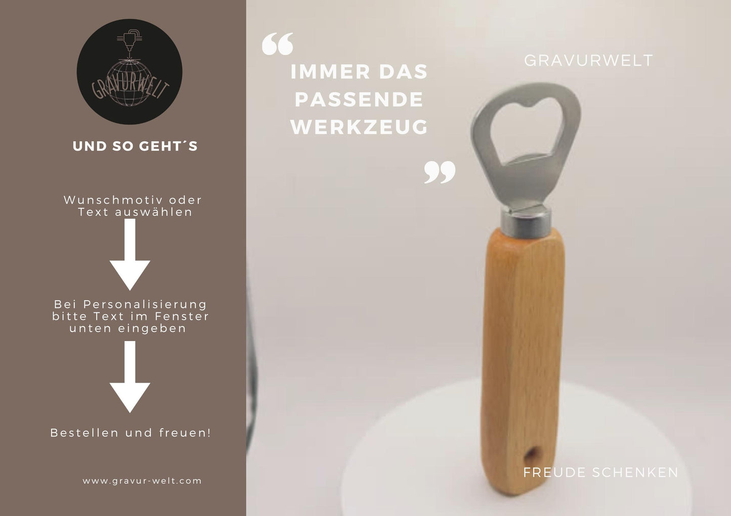 Flaschenöffner aus Holz – Handgefertigter Bieröffner, Robust, Nachhaltig, Perfektes Geschenk für Männer & Freunde, Küchenaccessoire