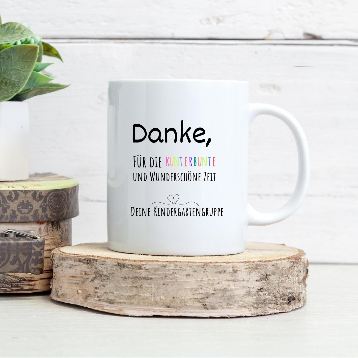 Personalisierte Tasse Erzieherin Abschied – Danke Spruch Kindergarten Geschenk – Keramiktasse 330ml mit Namen Kita Gruppe