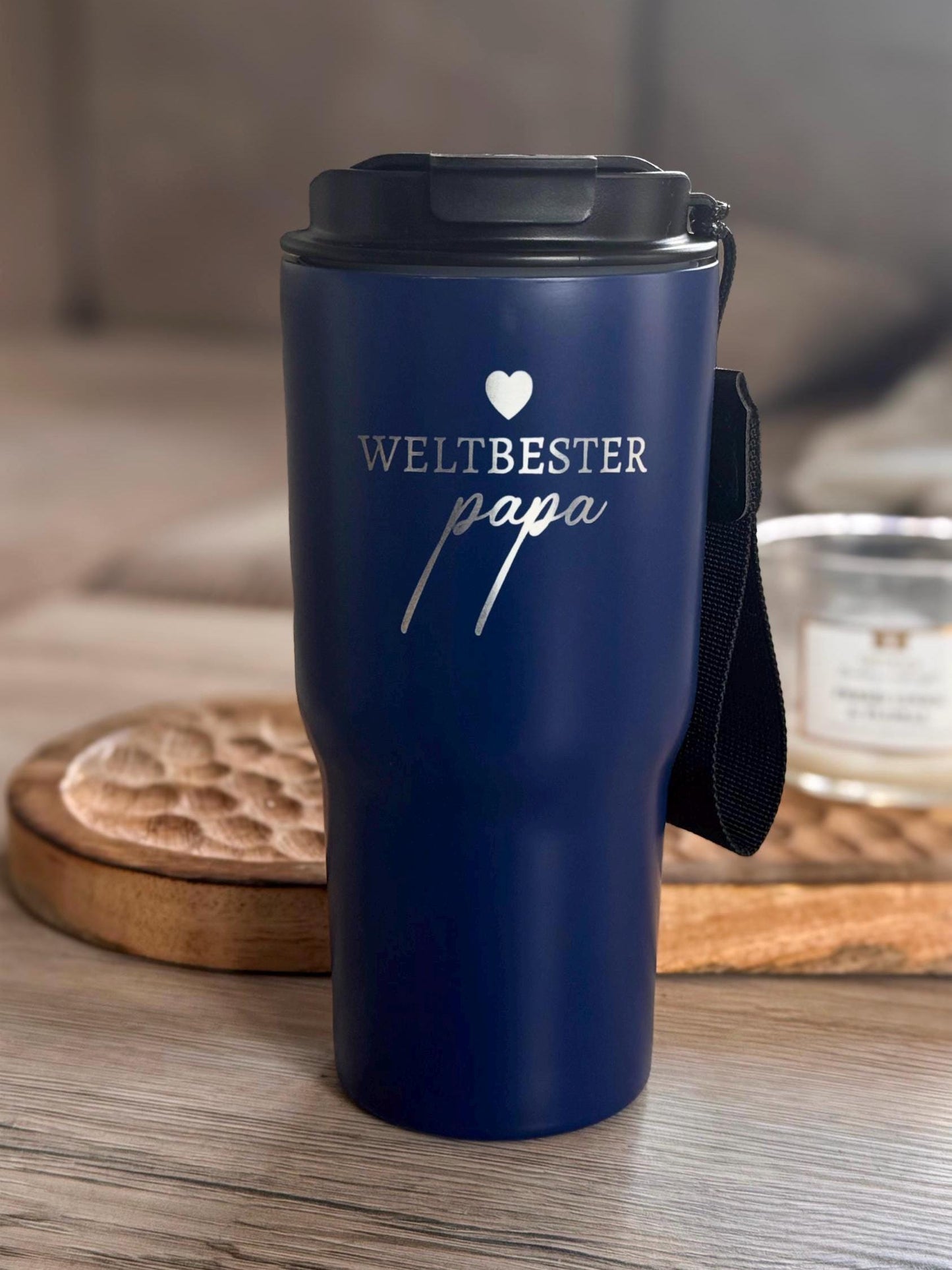 Personalisiertes Geschenk zum Vatertag – “Weltbester Papa” Thermobecher (550 ml)