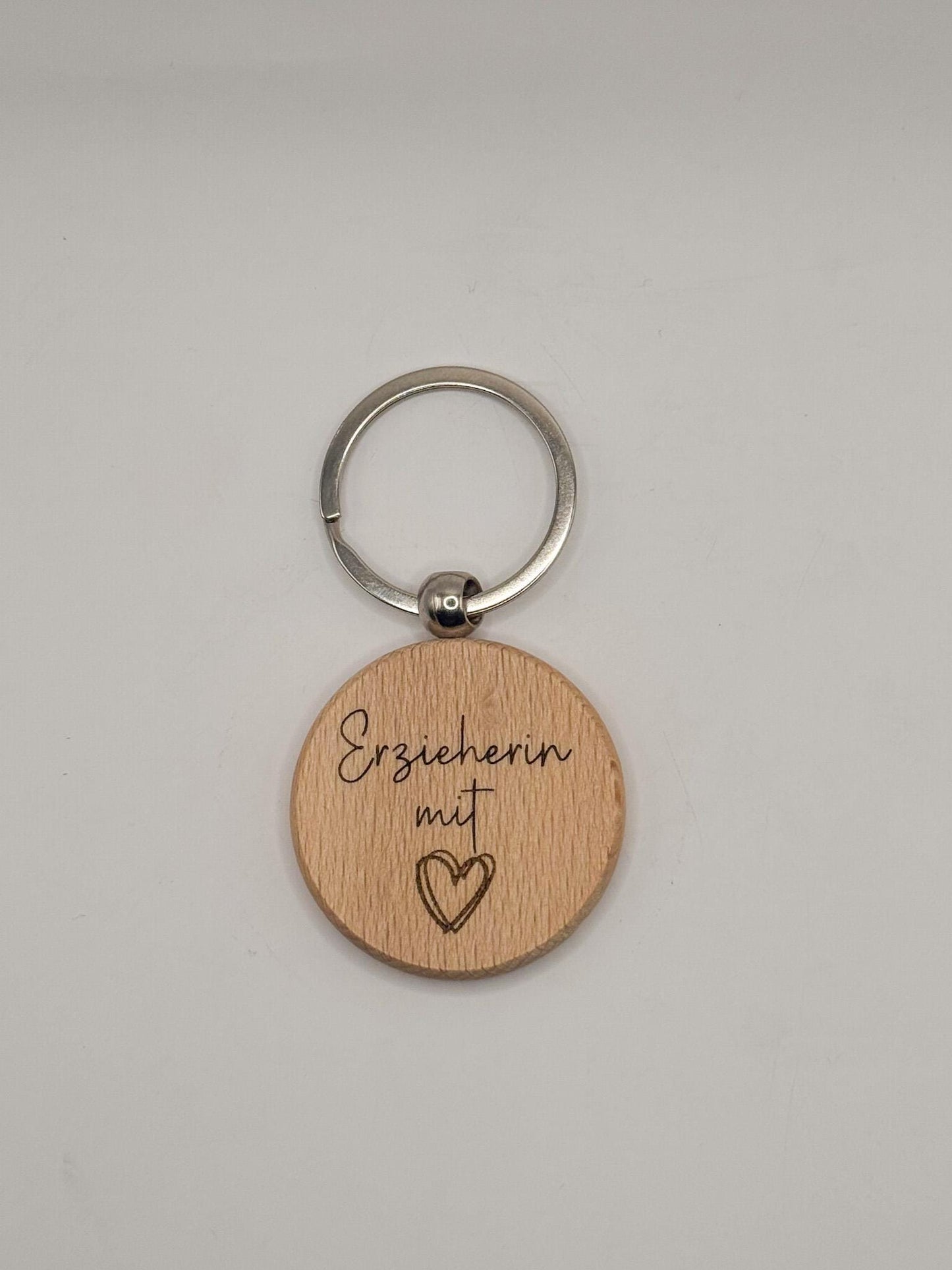 Personalisierbarer Holz-Schlüsselanhänger –Gravur mit Wunschtext/Logo | Geschenkidee für Männer & Frauen | Naturmaterial | Custom Keychain