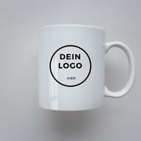 Werbetasse mit Logo – Personalisierte Tasse 330ml | Bedruckte Tasse als Werbegeschenk | Spülmaschinenfest | Ab 1 Stück