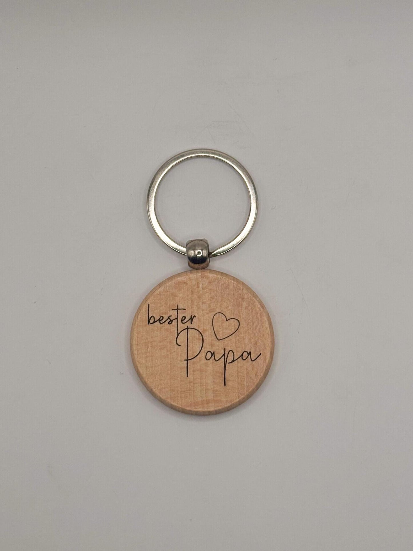 Personalisierbarer Holz-Schlüsselanhänger –Gravur mit Wunschtext/Logo | Geschenkidee für Männer & Frauen | Naturmaterial | Custom Keychain
