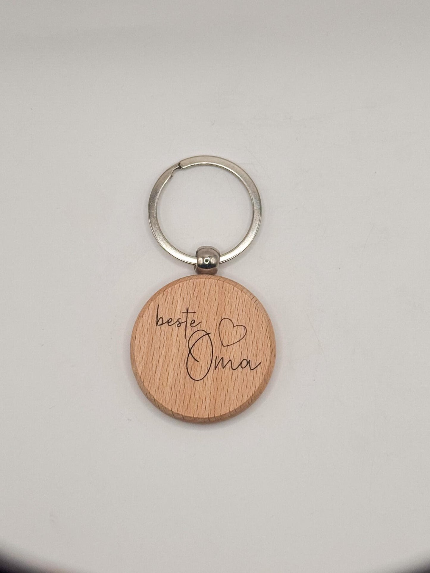 Personalisierbarer Holz-Schlüsselanhänger –Gravur mit Wunschtext/Logo | Geschenkidee für Männer & Frauen | Naturmaterial | Custom Keychain