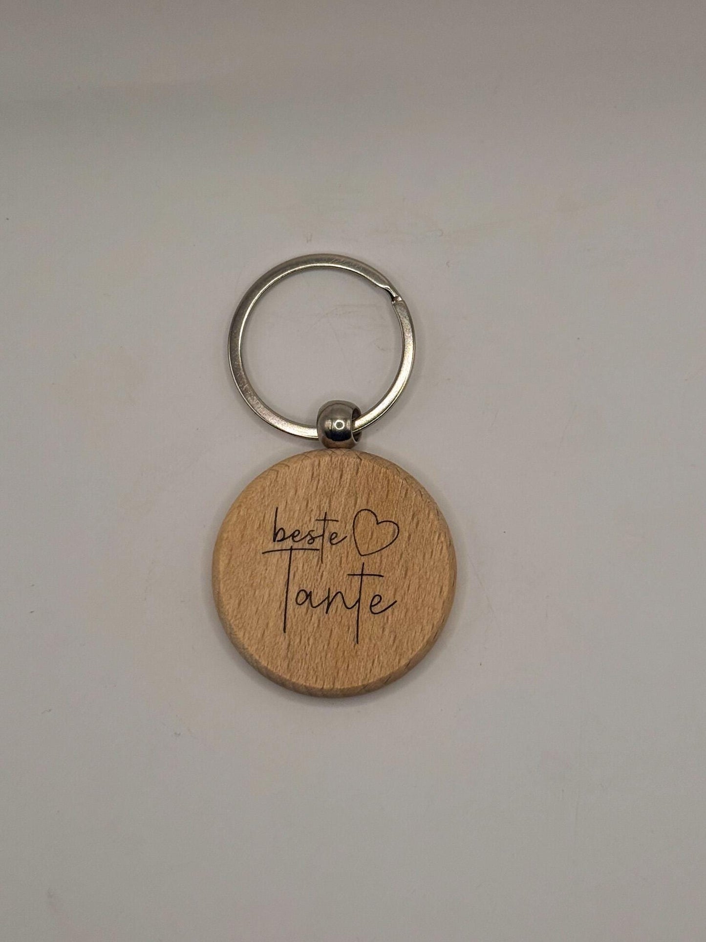 Personalisierbarer Holz-Schlüsselanhänger –Gravur mit Wunschtext/Logo | Geschenkidee für Männer & Frauen | Naturmaterial | Custom Keychain