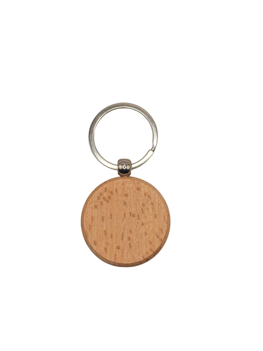 Schlüsselanhänger aus Holz Rund