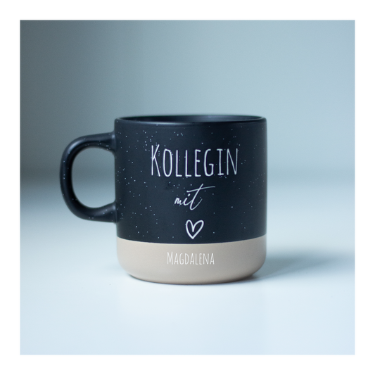 Tasse personalisierbar Kollegin mit Herz – Stilvolle Geschenkidee Büro Freundin Kaffeetasse individuell gestaltet