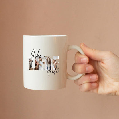 Pärchen Tasse 330ml mit Liebesmotiv – Persönliches Geschenk für Paare, Liebe zum Festhalten, Kaffeetasse Partnerbecher