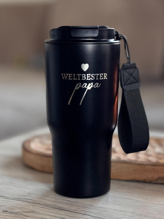 Personalisiertes Geschenk zum Vatertag – “Weltbester Papa” Thermobecher (550 ml)