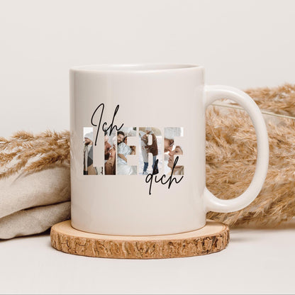 Pärchen Tasse 330ml mit Liebesmotiv – Persönliches Geschenk für Paare, Liebe zum Festhalten, Kaffeetasse Partnerbecher