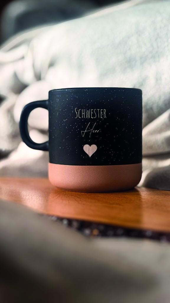 Personalisierbare Tasse "Schwester Herz"  Stilvoll, Persönlich & Vielseitig das perfekte Geschenk, personalisierbar mit Namen