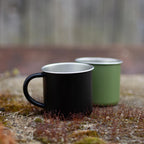 Outdoor Tasse aus Edelstahl 300ml   Outdoor Becher für Wandern & Camping  Grün oder Schwarz