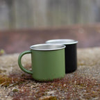 Outdoor Tasse aus Edelstahl 300ml   Outdoor Becher für Wandern & Camping  Grün oder Schwarz