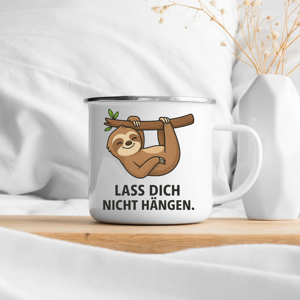 Lustige Emaille-Tasse mit Tiermotiv  300ml | Hochwertiger Sublimationsdruck | Geschenkidee für Kollegen & Freunde