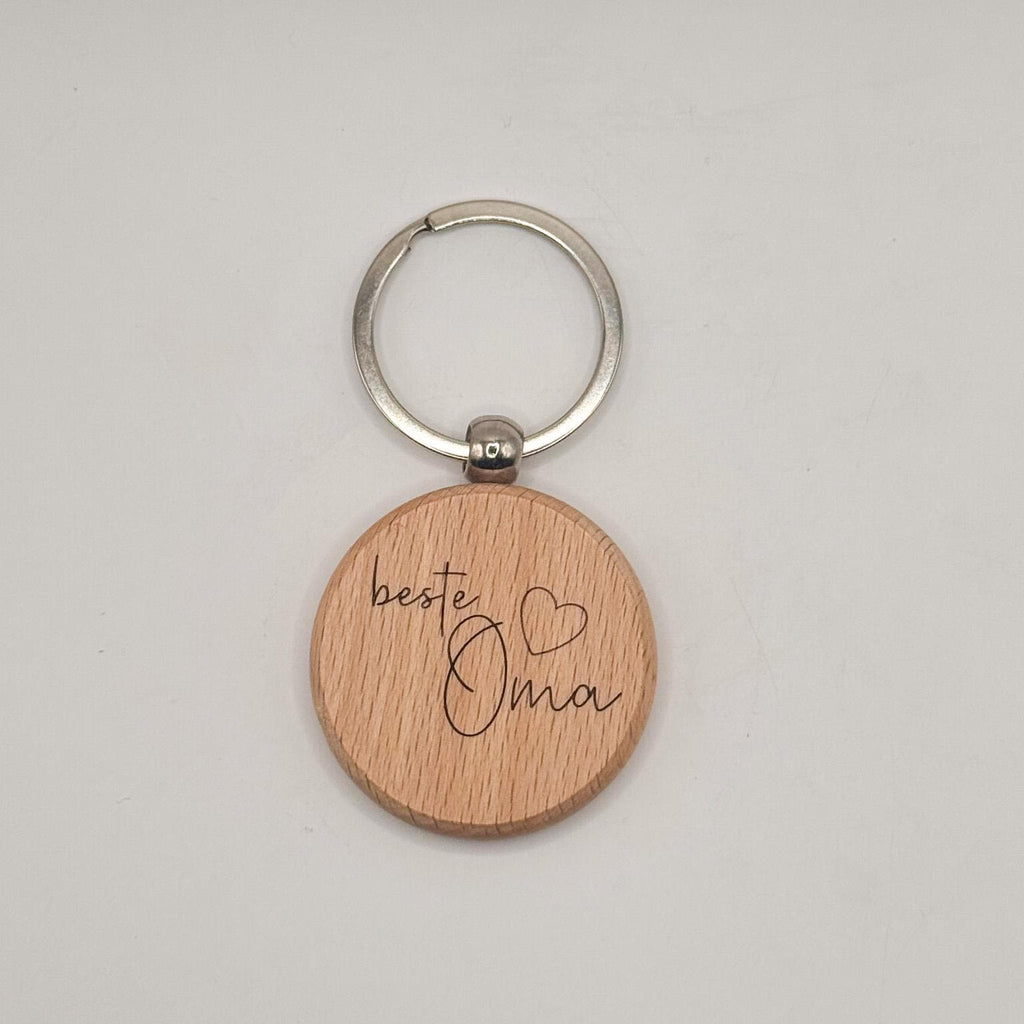Personalisierbarer Holz-Schlüsselanhänger | Gravur mit Wunschtext oder Logo | Geschenkidee für Männer & Frauen | Naturmaterial, individuell