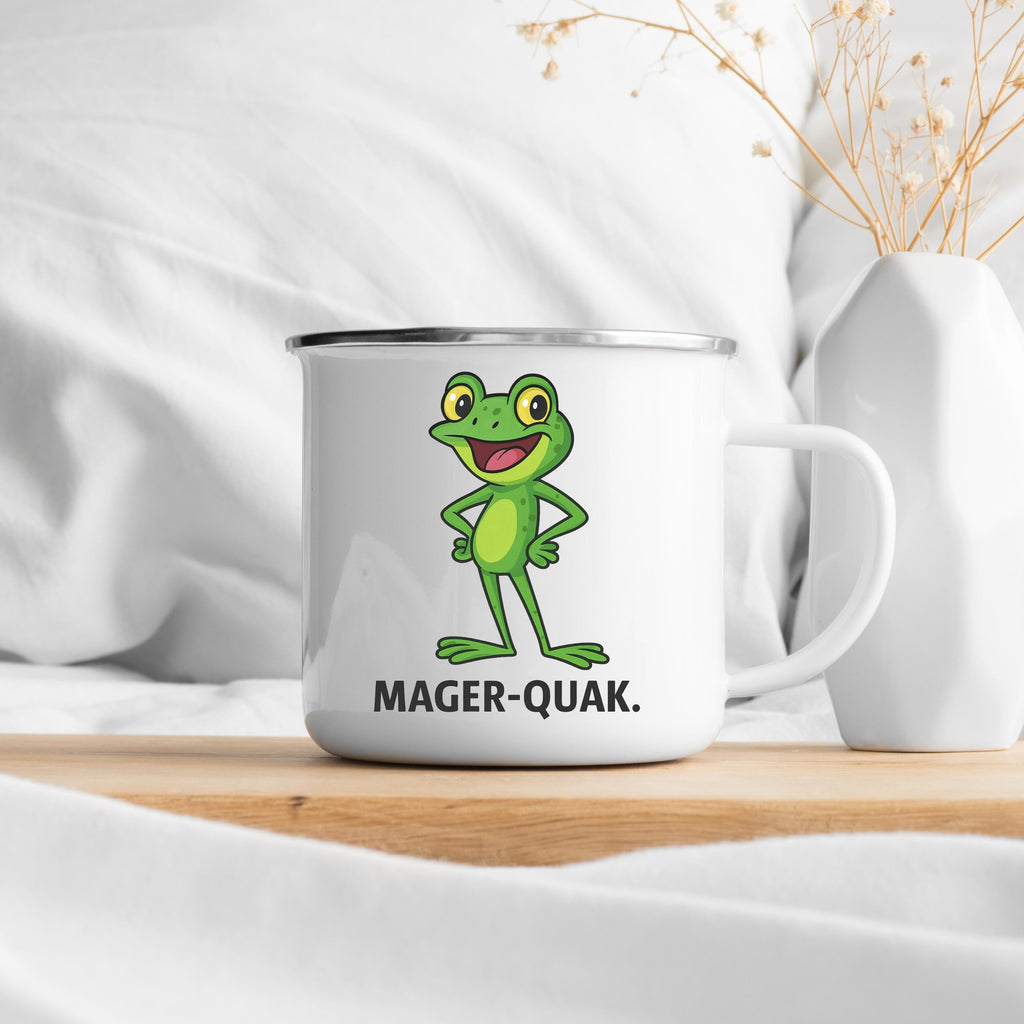 Lustige Emaille-Tasse mit Tiermotiv  300ml | Hochwertiger Sublimationsdruck | Geschenkidee für Kollegen & Freunde
