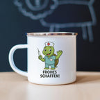 Lustige Emaille-Tasse mit Tiermotiv  300ml | Hochwertiger Sublimationsdruck | Geschenkidee für Kollegen & Freunde