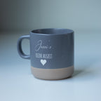 Personalisierte Keramikbecher Kleine Auszeit“ mit Name & Herz Geschenkidee für Frauen und Männer Kaffeetasse mit Gravur für Wohlfühlmomente