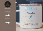 Personalisierte Emaille-Tasse zur Einschulung  330ml | Geschenk zum Schulanfang | Mit Name & Datum | SCHULKIND Tasse