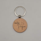 Personalisierbarer Holz-Schlüsselanhänger | Gravur mit Wunschtext oder Logo | Geschenkidee für Männer & Frauen | Naturmaterial, individuell
