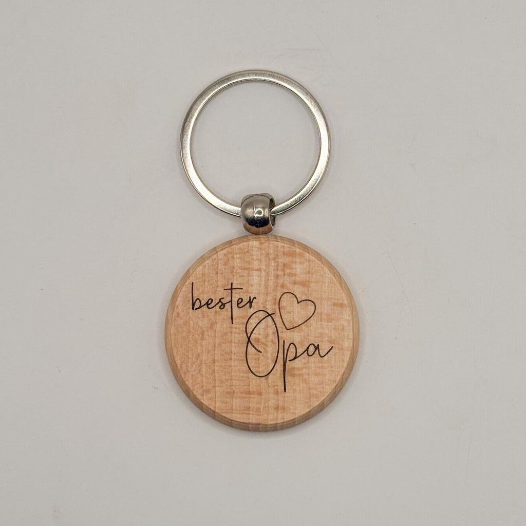 Personalisierbarer Holz-Schlüsselanhänger | Gravur mit Wunschtext oder Logo | Geschenkidee für Männer & Frauen | Naturmaterial, individuell