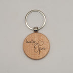 Personalisierbarer Holz-Schlüsselanhänger | Gravur mit Wunschtext oder Logo | Geschenkidee für Männer & Frauen | Naturmaterial, individuell