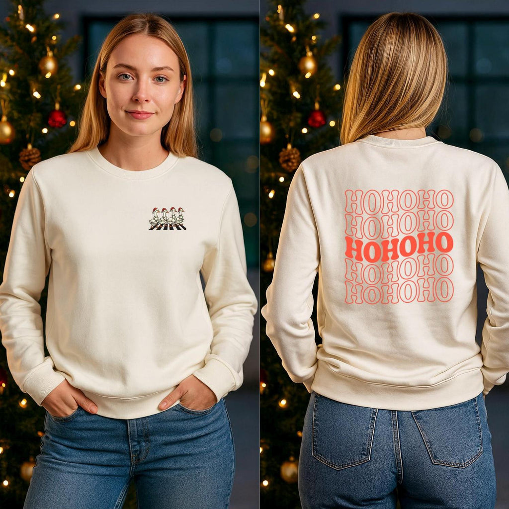 HoHoHo Christmas Sweater | Cozy X-Mas Sweater | Frohe Weihnachten Pullover | Geschenk für Frauen & Männer | Retro Christmas Sweater