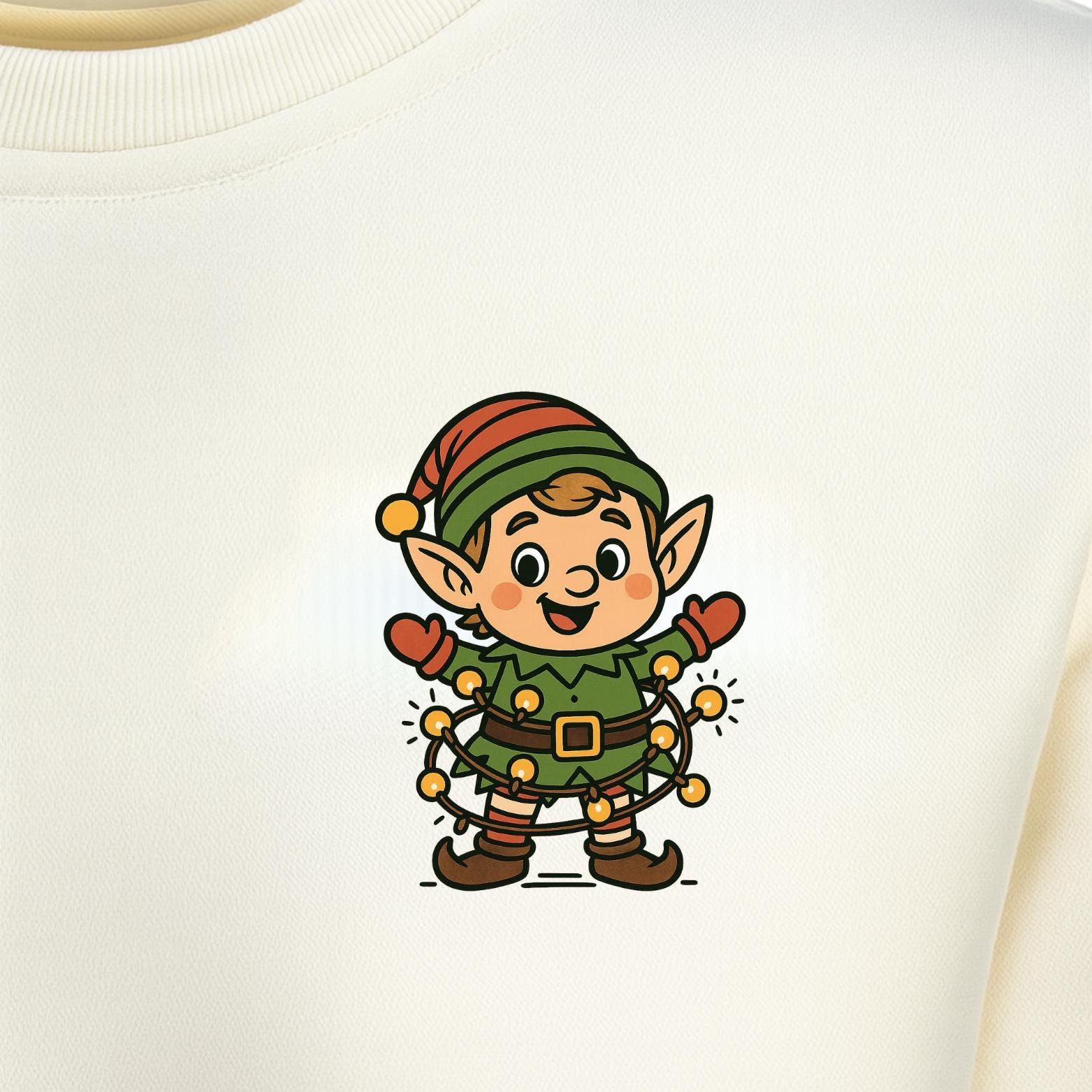 HoHoHo Elf Christmas Sweater | Cozy X-Mas Sweater | Frohe Weihnachten Pullover | Geschenk für Frauen & Männer | Retro Christmas Sweater