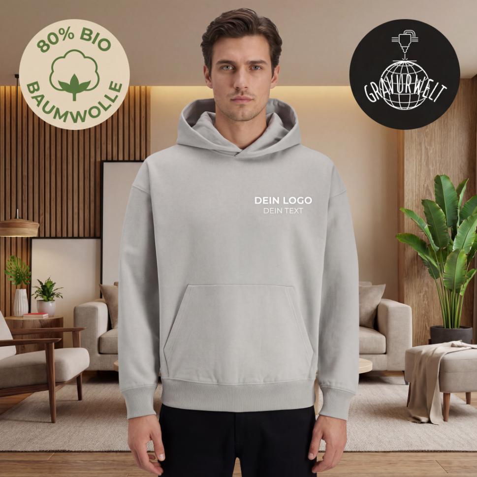 Personalisierter Hoodie mit eigenem Logo & Text | Unisex | Firmenkleidung | Teamwear | Hochwertiger DTF Druck