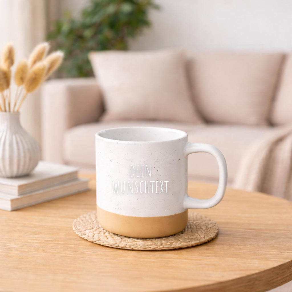 Personalisierte Tasse mit Wunschtext,Gravierte Keramiktasse,Kaffeetasse individuell,Geschenk mit Text,Spülmaschinenfest,360 ml Geschenkidee