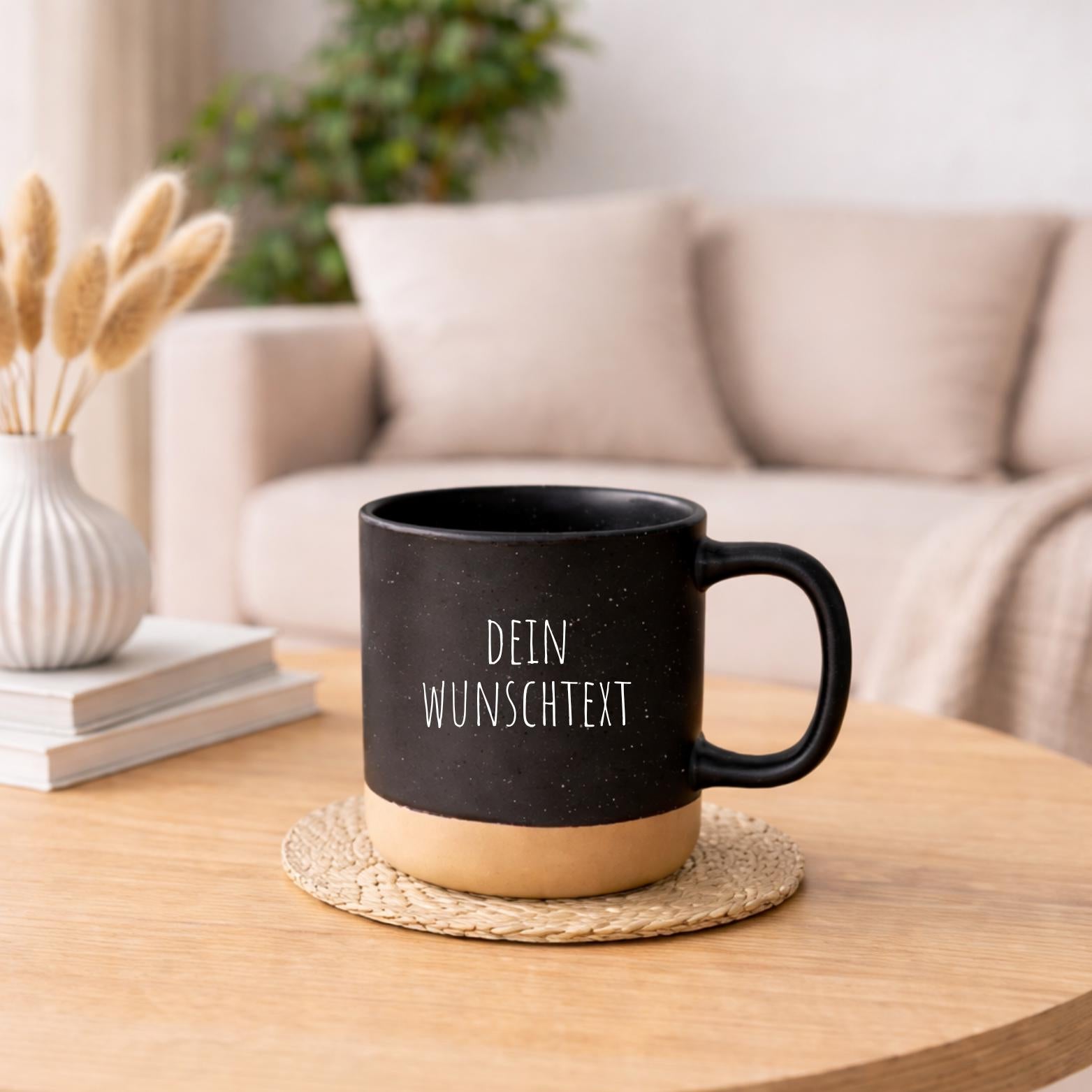 Personalisierte Tasse mit Wunschtext,Gravierte Keramiktasse,Kaffeetasse individuell,Geschenk mit Text,Spülmaschinenfest,360 ml Geschenkidee