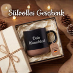 Personalisierte Tasse mit Wunschtext,Gravierte Keramiktasse,Kaffeetasse individuell,Geschenk mit Text,Spülmaschinenfest,360 ml Geschenkidee