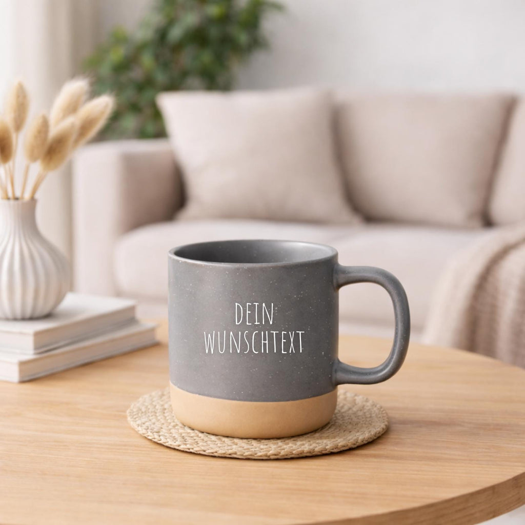 Personalisierte Tasse mit Wunschtext,Gravierte Keramiktasse,Kaffeetasse individuell,Geschenk mit Text,Spülmaschinenfest,360 ml Geschenkidee