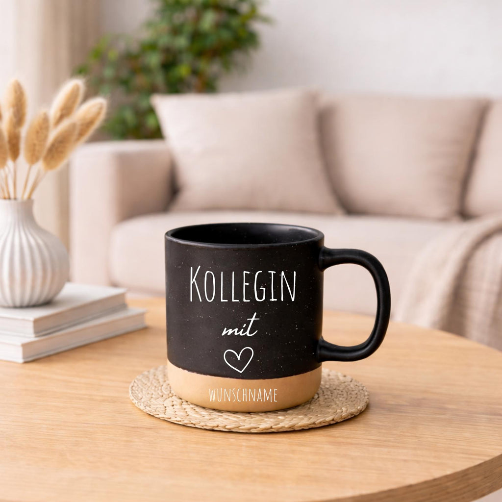 Personalisierbarer Keramikbecher Kollegin mit Herz“ | Geschenkidee für Mama, Freundin & Lieblingskollegin | Muttertag personalisierte Tasse