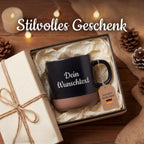 Personalisierte Tasse mit Wunschtext  Geschenk mit Text nach Wahl  Gravierte Keramiktasse  individuell & spülmaschinenfest  360 ml