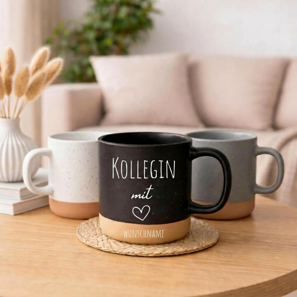 Personalisierbarer Keramikbecher Kollegin mit Herz“ | Geschenkidee für Mama, Freundin & Lieblingskollegin | Muttertag personalisierte Tasse