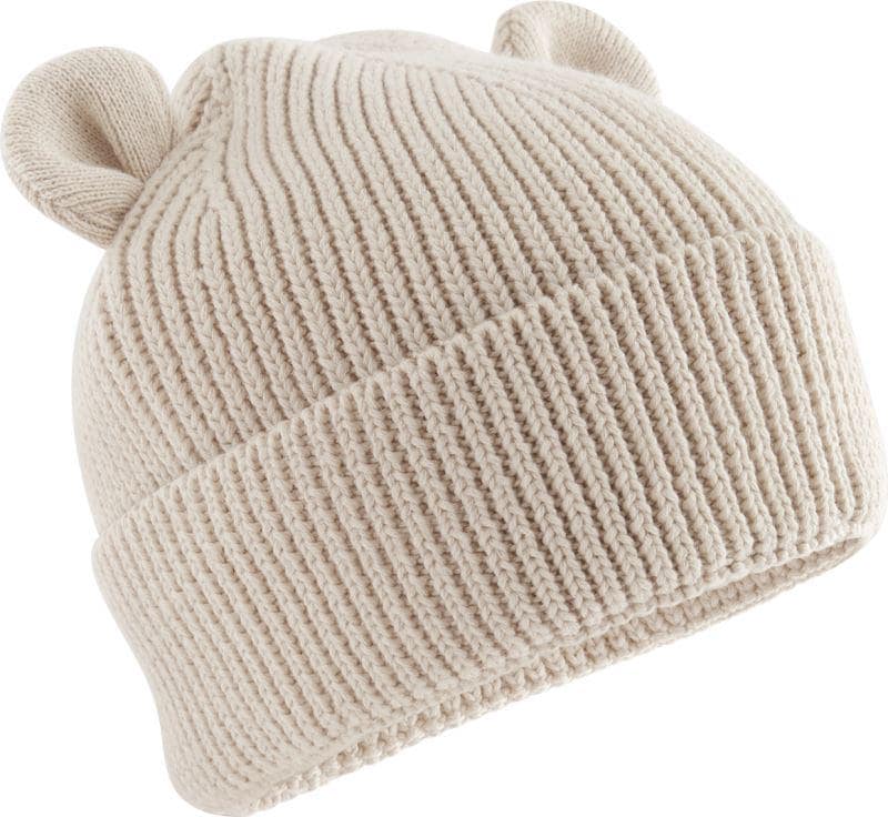 Personalisierte Baby Mütze aus Bio Baumwolle mit Namen bestickt, Baby Beanie mit Ohren, Neugeborenen Geschenk 12M-24M