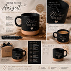 Personalisierte Keramikbecher Kleine Auszeit“ mit Name & Herz Geschenkidee für Frauen und Männer Kaffeetasse mit Gravur für Wohlfühlmomente