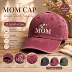Vintage Cap Muttertag Bestickt, Personalisiere Mama Cap, Retro Dad Cap, Unisex Embroidered Hat, Geschenk für Frauen und Damen