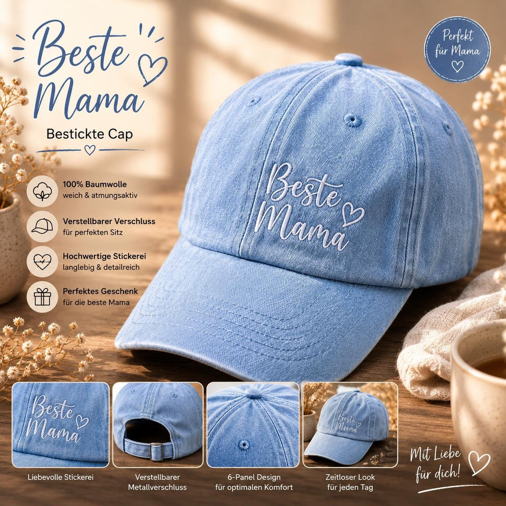 Vintage Cap Muttertag Bestickte Mama Cap Geschenk Retro Dad Cap Verstellbar Unisex Baseball Hut