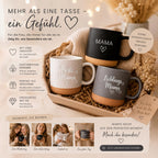 Personalisierbare Keramik Tasse Muttertag Geschenk | Trendige Kaffeetasse mit Gravur "Mama"& Herzmotiv | Stilvoll, Geschenkidee für Sie Ihn