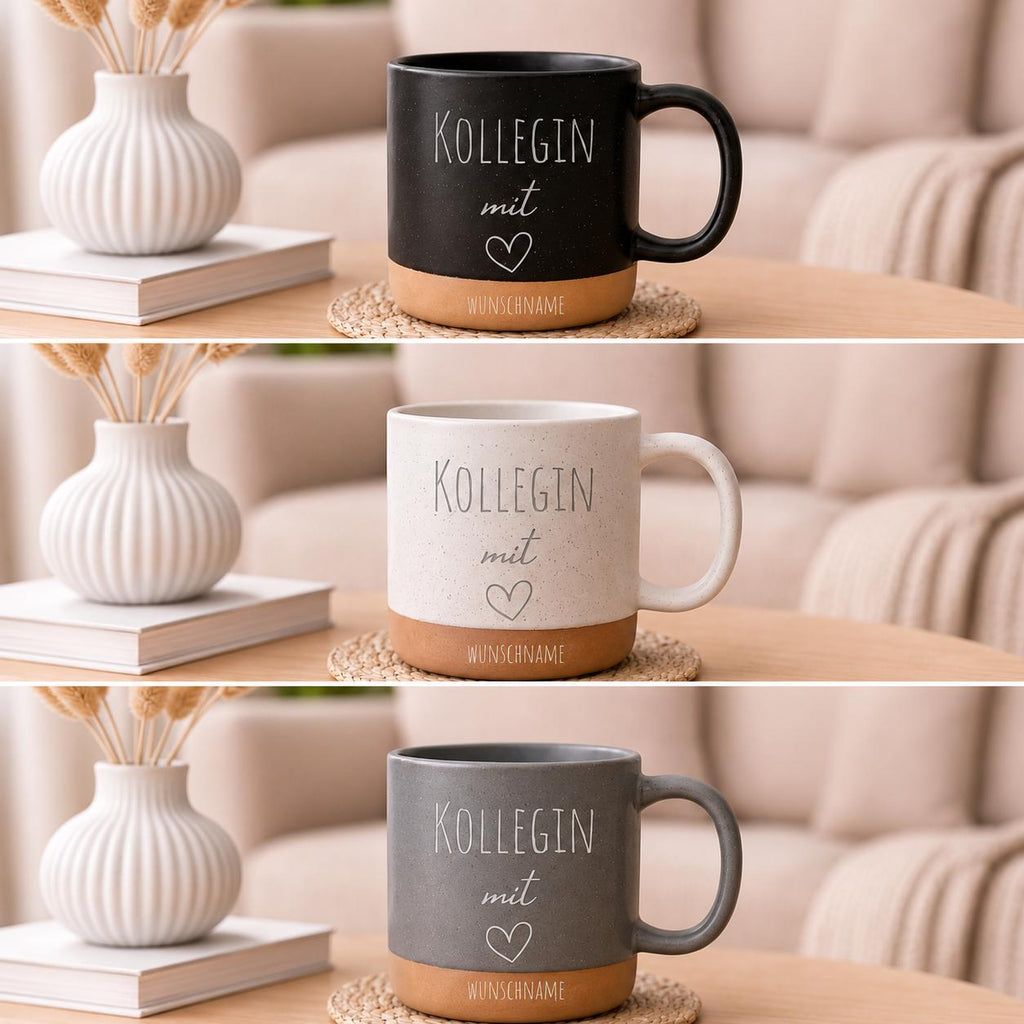 Personalisierbarer Keramikbecher Kollegin mit Herz“ | Geschenkidee für Mama, Freundin & Lieblingskollegin | Muttertag personalisierte Tasse