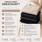 Personalisiertes Sweatshirt mit Initialen & Herz  Bestickter Unisex Oversized Sweater  Geschenk für Paare  Jahrestag   Couple Sweater