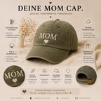 MOM Cap Bestickt | Vintage Baseball Cap für Mama | Gestickte Mütze | Muttertagsgeschenk | Geschenk für Mama | Baumwoll Cap Damen