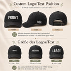 Individuelle bestickte Vintage Cap | Personalisierte Logo Text Dad Cap mit Wunschmotiv, Retro Baseball Style, Unisex Streetwear Geschenk