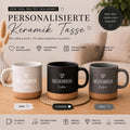 Personalisierte Keramiktasse mit Gravur Herzensmensch“ | 360 ml Tasse mit Namen, Geschenk für Frauen & Männer, Kaffee,Tee,Spülmaschinenfest