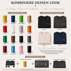 Personalisiertes Sweatshirt mit Initialen & Herz  Bestickter Unisex Oversized Sweater  Geschenk für Paare  Jahrestag   Couple Sweater